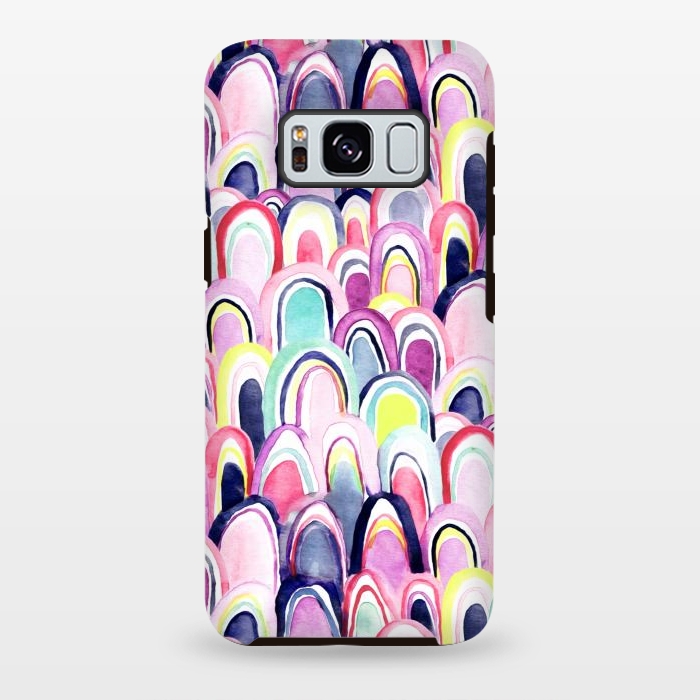 Galaxy S8 plus StrongFit Pastel Watercolor Mermaid Scales  by Tigatiga