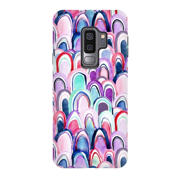 Galaxy S9 plus StrongFit Cool Watercolor Mermaid Scales  by Tigatiga
