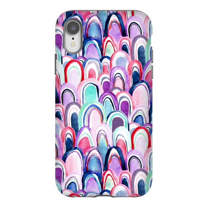 iPhone Xr StrongFit Cool Watercolor Mermaid Scales  by Tigatiga