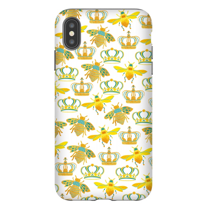 iPhone Xs Max StrongFit Royal Bees by Pom Graphic Design