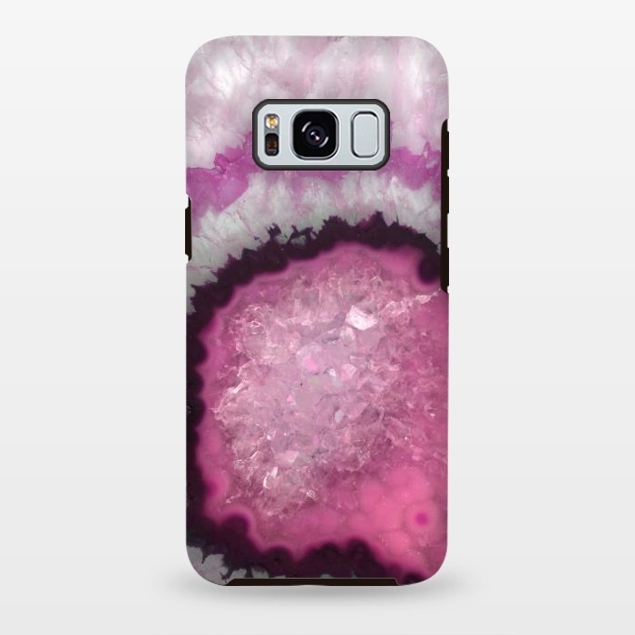 Galaxy S8 plus StrongFit Pink and White Crystal Agate by  Utart