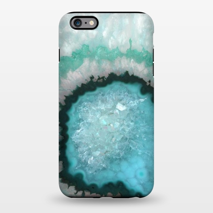 iPhone 6/6s plus StrongFit Teal White and Green Crystal Agate by  Utart