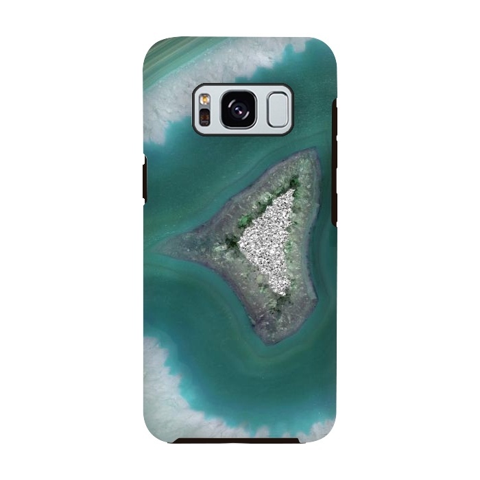 Galaxy S8 StrongFit The ocean island- green and teal agate by  Utart