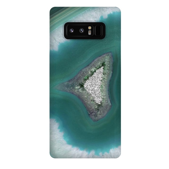 Galaxy Note 8 StrongFit The ocean island- green and teal agate by  Utart