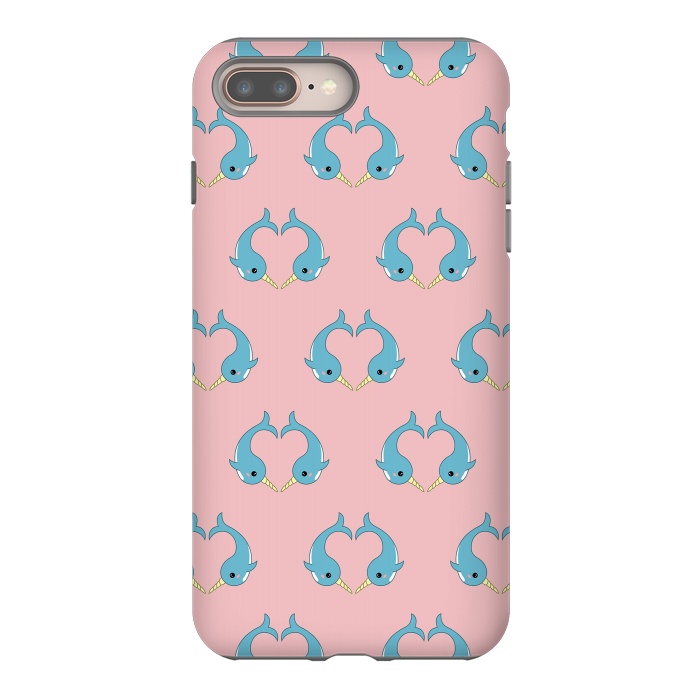 iPhone 7 plus StrongFit narwhal pattern by Laura Nagel