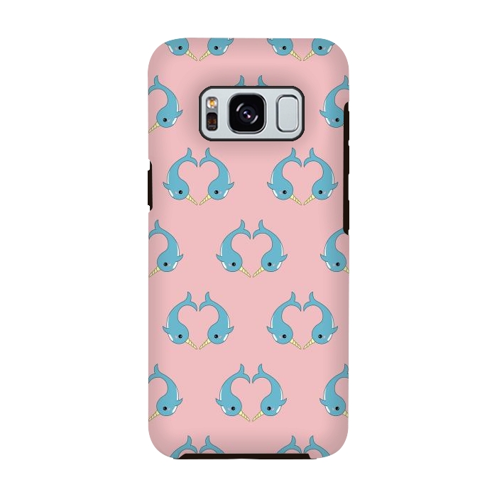 Galaxy S8 StrongFit narwhal pattern by Laura Nagel