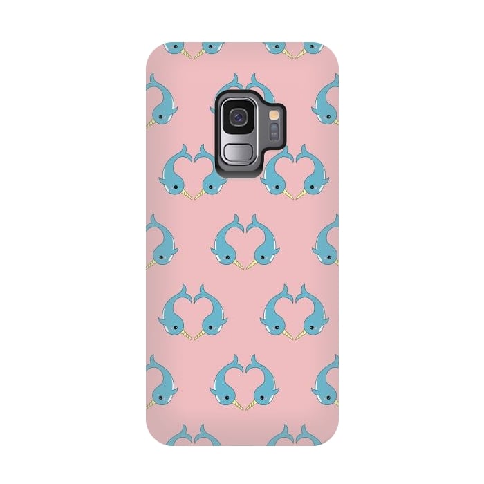 Galaxy S9 StrongFit narwhal pattern by Laura Nagel