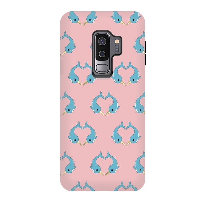 Galaxy S9 plus StrongFit narwhal pattern by Laura Nagel