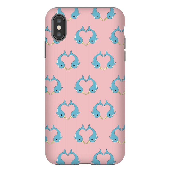 iPhone Xs Max StrongFit narwhal pattern by Laura Nagel
