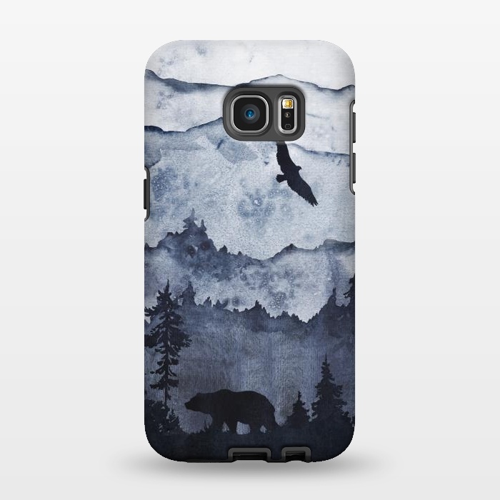 Galaxy S7 EDGE StrongFit The mountains are calling- bear and eagle by  Utart