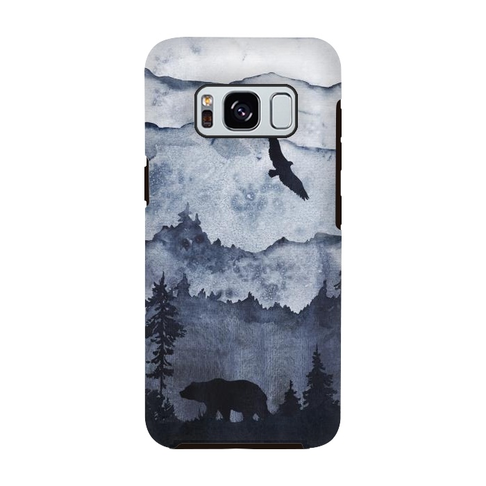 Galaxy S8 StrongFit The mountains are calling- bear and eagle by  Utart