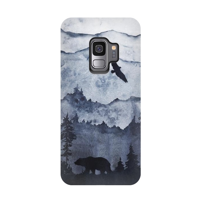 Galaxy S9 StrongFit The mountains are calling- bear and eagle by  Utart