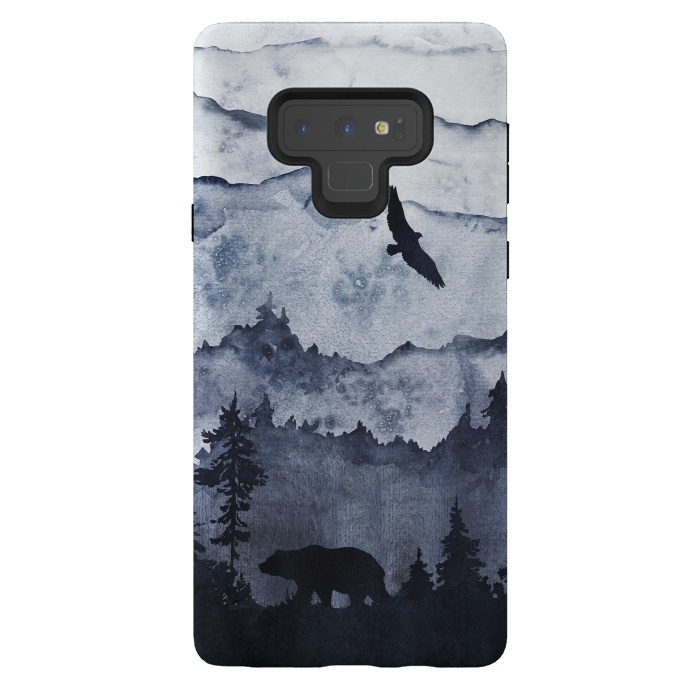 Galaxy Note 9 StrongFit The mountains are calling- bear and eagle by  Utart