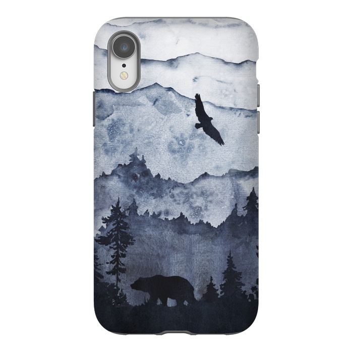 iPhone Xr StrongFit The mountains are calling- bear and eagle by  Utart
