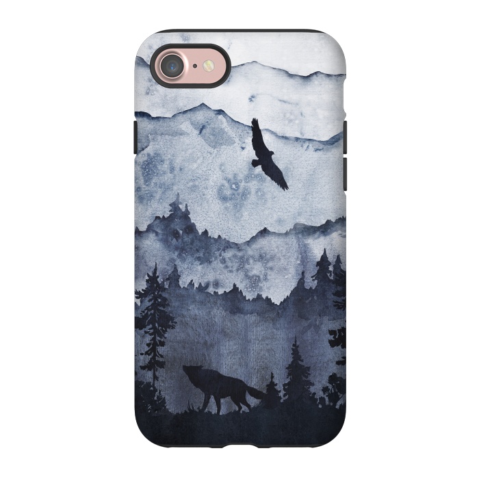 iPhone 7 StrongFit the mountains are calling- wolf and eagle by  Utart