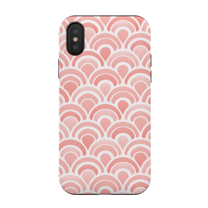 iPhone Xs / X StrongFit Coral Fan Pattern by Majoih