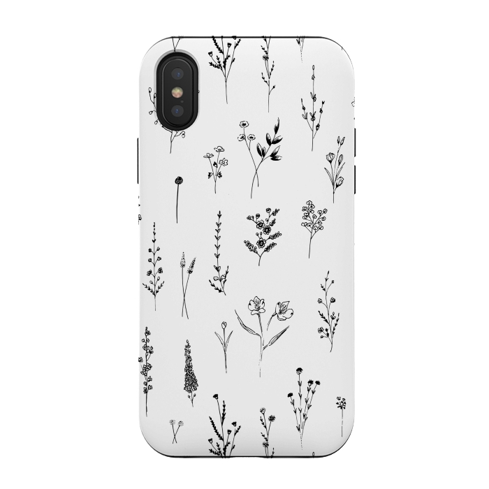 iPhone Xs / X StrongFit Wilflowers by Anis Illustration