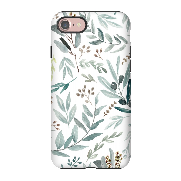 iPhone 7 StrongFit Eucalyptus Pattern by Anis Illustration