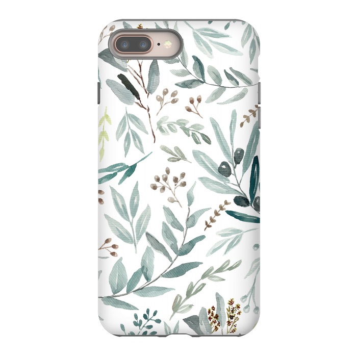 iPhone 7 plus StrongFit Eucalyptus Pattern by Anis Illustration