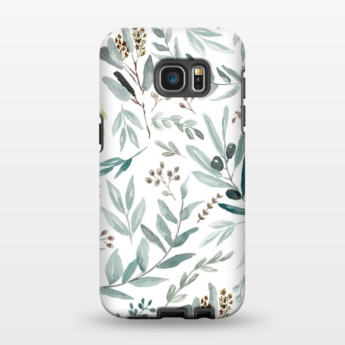 Galaxy S7 EDGE StrongFit Eucalyptus Pattern by Anis Illustration