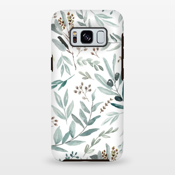 Galaxy S8 plus StrongFit Eucalyptus Pattern by Anis Illustration