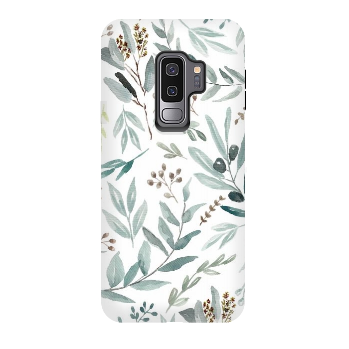 Galaxy S9 plus StrongFit Eucalyptus Pattern by Anis Illustration
