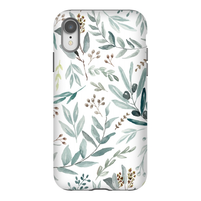 iPhone Xr StrongFit Eucalyptus Pattern by Anis Illustration