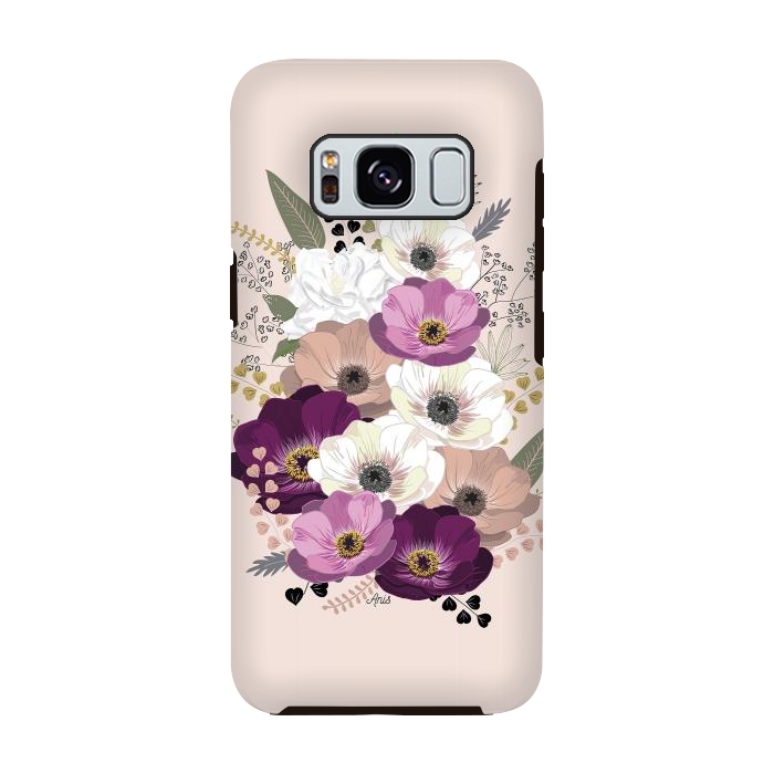 Galaxy S8 StrongFit Anemones Bouquet Nude by Anis Illustration