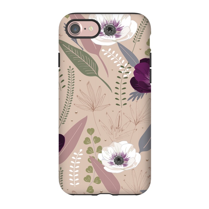 iPhone 7 StrongFit Anemones Violet by Anis Illustration