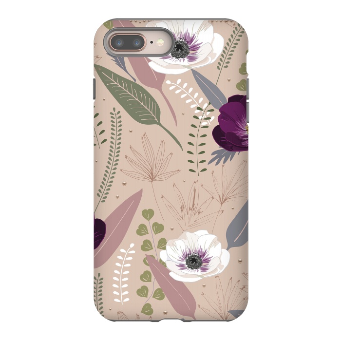 iPhone 7 plus StrongFit Anemones Violet by Anis Illustration