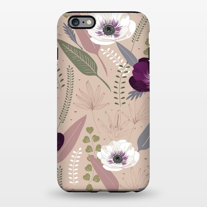 iPhone 6/6s plus StrongFit Anemones Violet by Anis Illustration