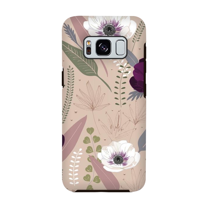 Galaxy S8 StrongFit Anemones Violet by Anis Illustration