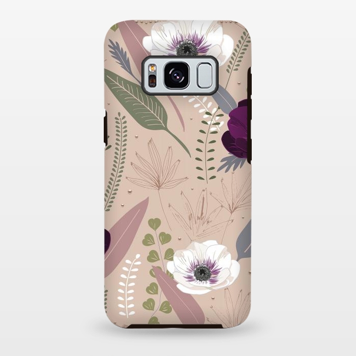 Galaxy S8 plus StrongFit Anemones Violet by Anis Illustration