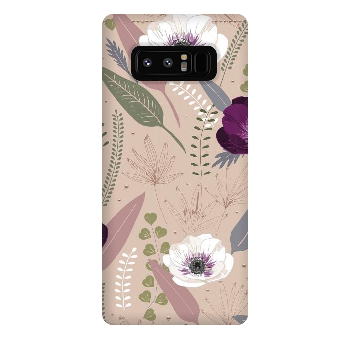 Galaxy Note 8 StrongFit Anemones Violet by Anis Illustration