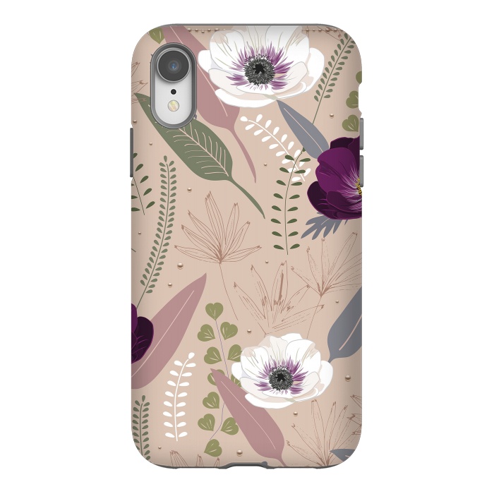 iPhone Xr StrongFit Anemones Violet by Anis Illustration