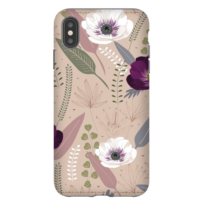 iPhone Xs Max StrongFit Anemones Violet by Anis Illustration