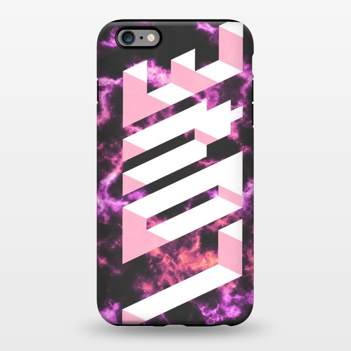 iPhone 6/6s plus StrongFit Love - 3D pink typography on magenta dark marble by Oana 