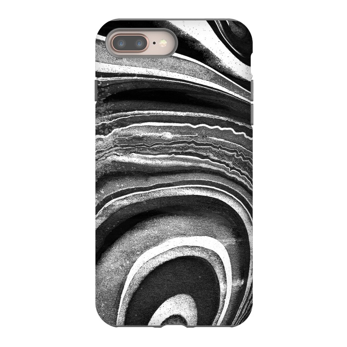 iPhone 7 plus StrongFit Painted black and white marble stripes by Oana 