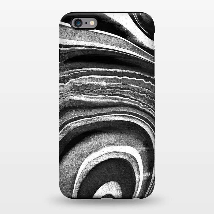 iPhone 6/6s plus StrongFit Painted black and white marble stripes by Oana 