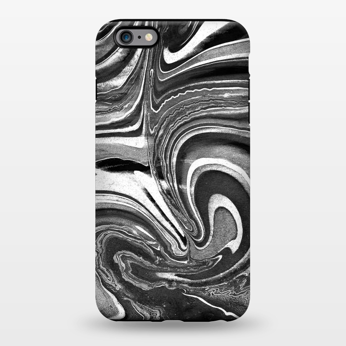 iPhone 6/6s plus StrongFit Black and white marble swirls abstract art by Oana 