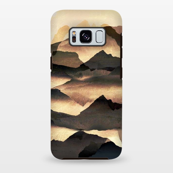 Galaxy S8 plus StrongFit Golden misty mountain landscape by Oana 
