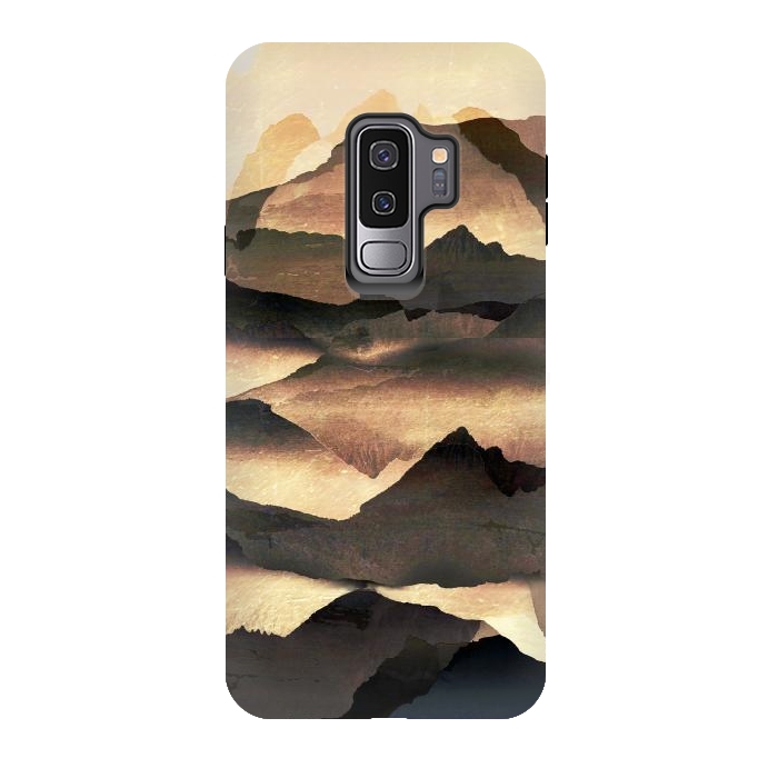 Galaxy S9 plus StrongFit Golden misty mountain landscape by Oana 