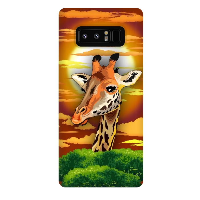 Galaxy Note 8 StrongFit Giraffe on Wild African Savanna Sunset  by BluedarkArt