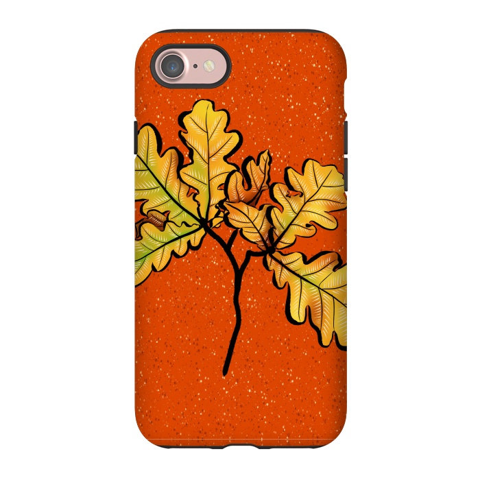 iPhone 7 StrongFit Oak Leaves Autumnal Botanical Art by Boriana Giormova