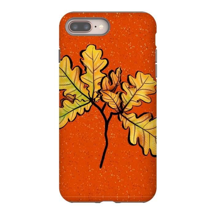 iPhone 7 plus StrongFit Oak Leaves Autumnal Botanical Art by Boriana Giormova