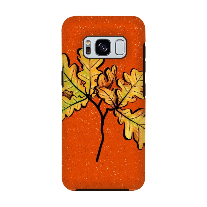 Galaxy S8 StrongFit Oak Leaves Autumnal Botanical Art by Boriana Giormova