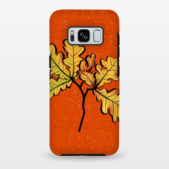 Galaxy S8 plus StrongFit Oak Leaves Autumnal Botanical Art by Boriana Giormova