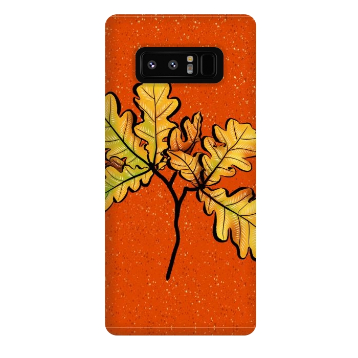 Galaxy Note 8 StrongFit Oak Leaves Autumnal Botanical Art by Boriana Giormova