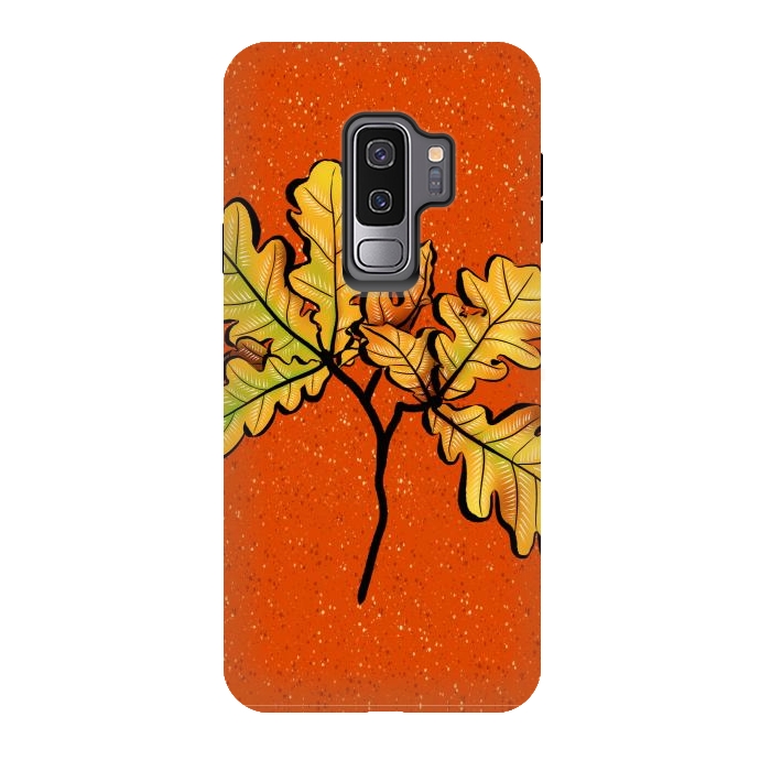 Galaxy S9 plus StrongFit Oak Leaves Autumnal Botanical Art by Boriana Giormova