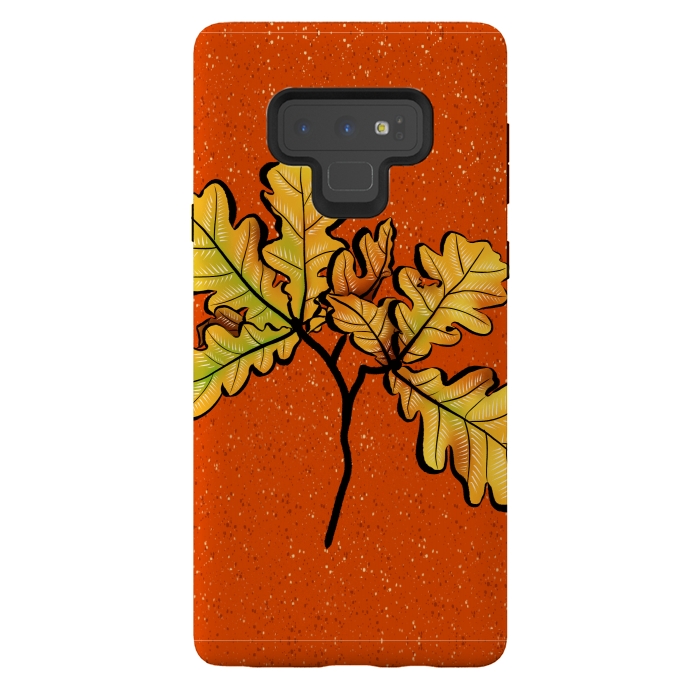 Galaxy Note 9 StrongFit Oak Leaves Autumnal Botanical Art by Boriana Giormova